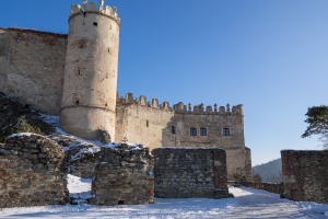 Boskovice castle in winter