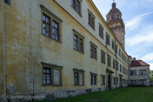 Moravsky Krumlov Castle garden and trees