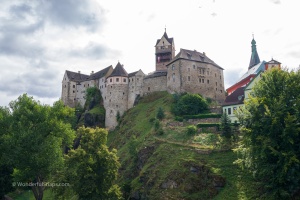 Loket castle and cloudy sky