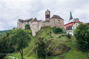 Loket castle and cloudy sky