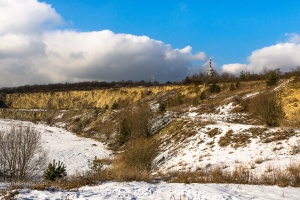 Old quarry Hady in winter