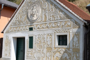 Falkenstein castle in Austria, view from the near fields